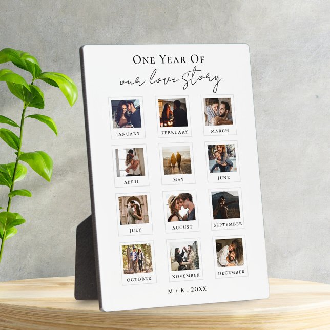 Script Personalised Couples Photo Love Story Plaque (Creator Uploaded)