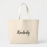 Script Personalised Name Bridesmaid Beach Large Tote Bag<br><div class="desc">Personalised script bridesmaid name beach tote bag for a bachelorette party or bridal shower. Both sides can be customised,  you can add the name or initials on the front and the date,  event,  location,  etc on the back.</div>