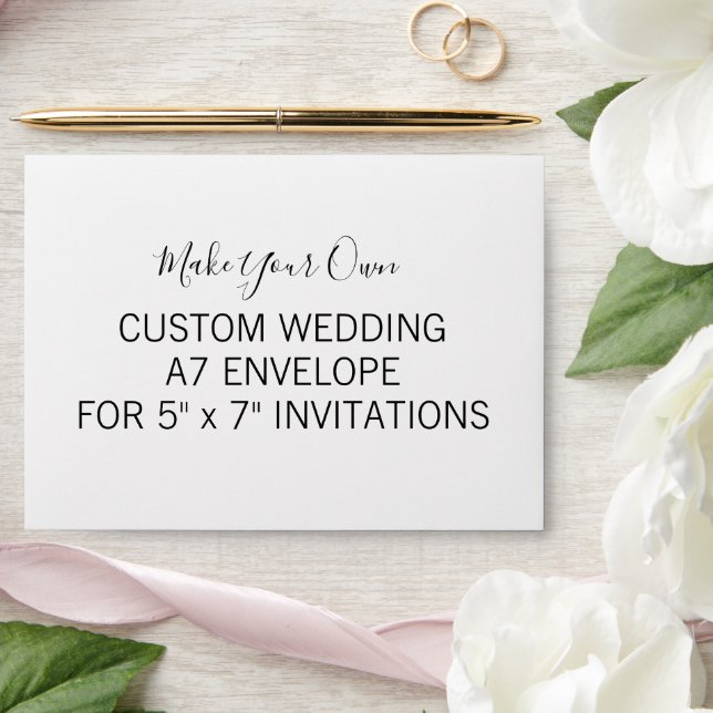 Script Personalised Wedding 5x7 Invitation A7 Envelope (Wedding)
