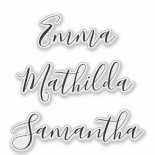 Script Personalized Bridesmaid's Name stickers