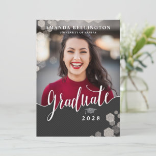 Script Photo Graduation Party Invitation