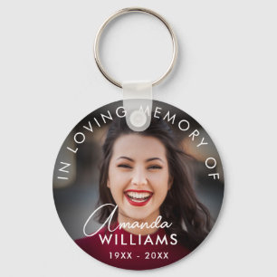 Script Photo Memorial Keepsakes in Loving Memory Key Ring