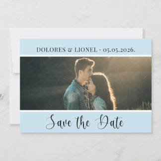 Script Photo Minimalist Save the date Invitation