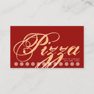script PIZZA customer loyalty card