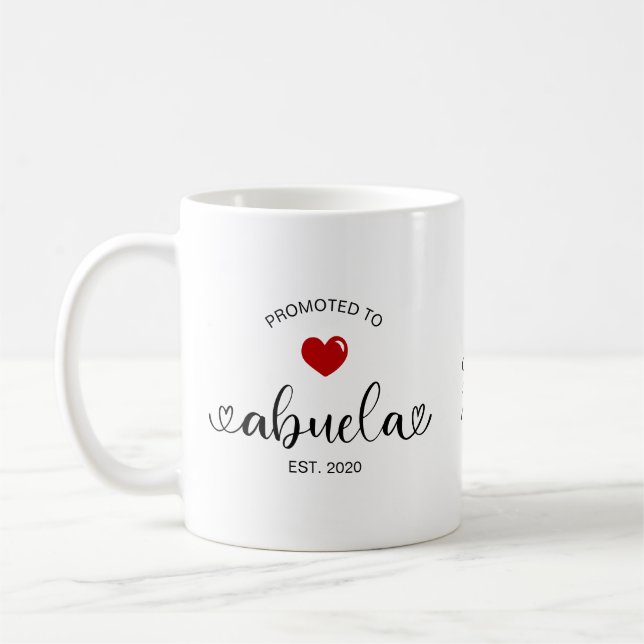 Script Promoted To Abuela Coffee Mug (Left)