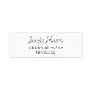 Script Return Address Envelope Label Return Address Label