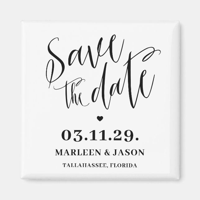 Script Save the date  Magnet (Front)