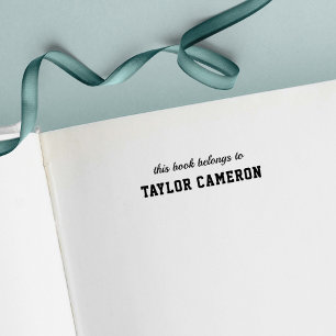 Script & Serif Varsity Style This Book Belongs To Self-inking Stamp