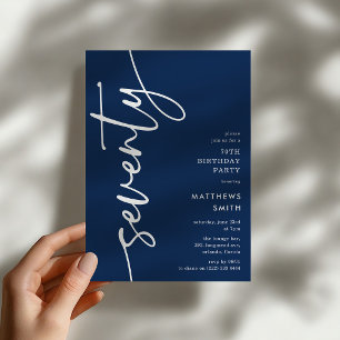 Script Seventy' 70th Birthday Invitation