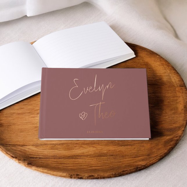 Script Signature Elegant Blue Wedding Guest Book (Creator Uploaded)