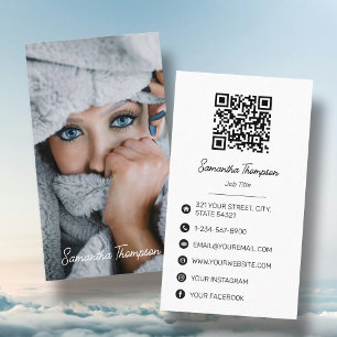 Script Signature Professional Photography Photo Business Card