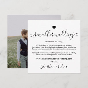 Script Smaller Wedding Downsize Photo Wedding Announcement