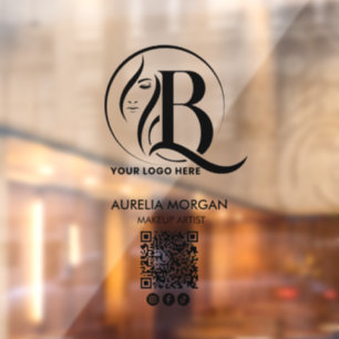 Script Social Icon QR Code Logo makeup Artist