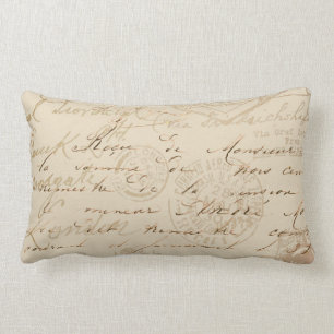Script & Stamps Lumbar Cushion