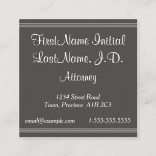 Script Text Attorney Business Card