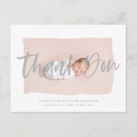 Script text thank you birth announcement
