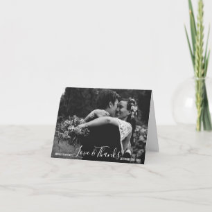 Script THANK YOU wedding anniversary Add PHOTO Card