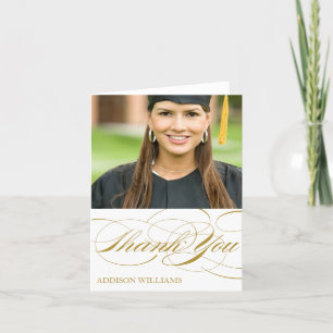 SCRIPT THANKS GRADUATION THANK YOU CARD