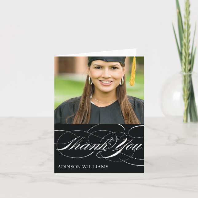SCRIPT THANKS | GRADUATION THANK YOU CARD (Front)
