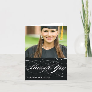 SCRIPT THANKS   GRADUATION THANK YOU CARD