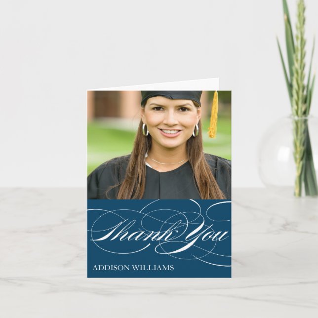 SCRIPT THANKS | GRADUATION THANK YOU CARD (Front)