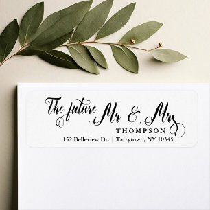 Script The Future Mr and Mrs Return Address Label