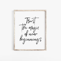 Script Trust The Magic Of New Beginnings Wall Art