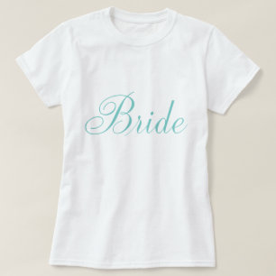 Script Typography Mint Green "Bride" T-Shirt