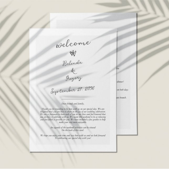Script Typography Wedding Program Itinerary  (Script Typography Wedding Program Itinerary)