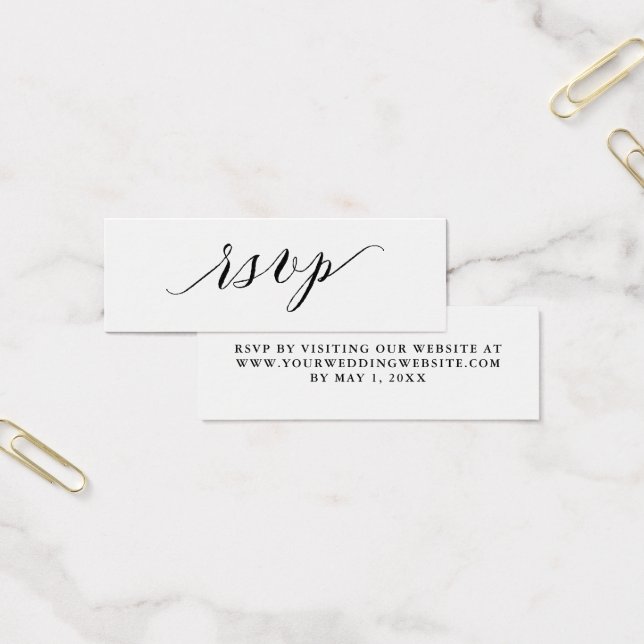 Script Typography | Wedding RSVP Online Card (Office)