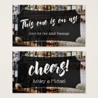 Script w/ Bar Photo, Wedding & Event Drink Tickets