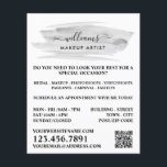 Script Watercolor Grey Brushstroke Makeup Artist Flyer<br><div class="desc">Script Watercolor Grey Brushstroke Makeup Artist Advertising Flyers By The Business Card Store.</div>