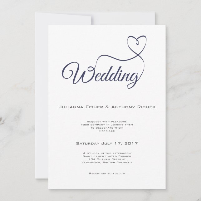 Script wedding invitation (Front)