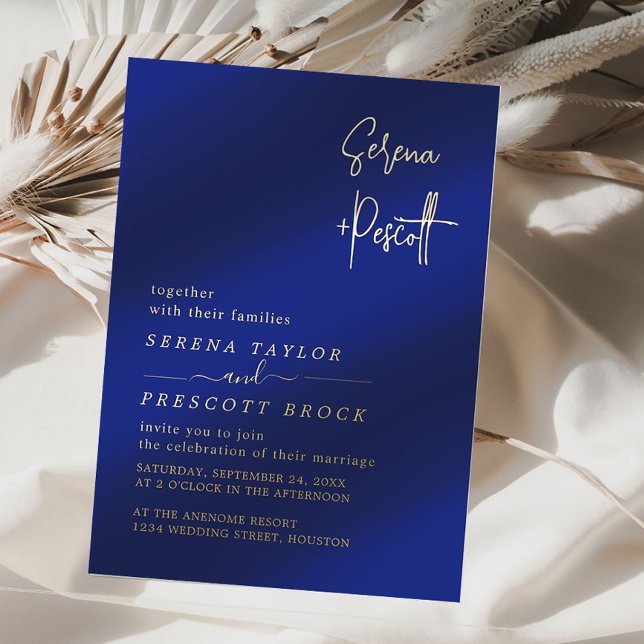 Script Wedding Real Foil Invitation (Creator Uploaded)