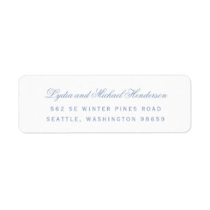 Script Wedding Return Address Label