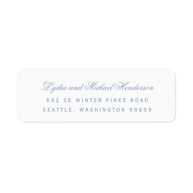 Script Wedding Return Address Label (Front)