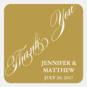 SCRIPT WEDDING THANK YOU LABELS