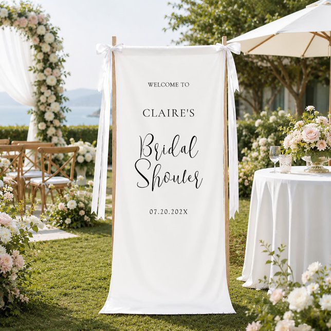 Script Wedding Welcome Bridal Shower Engaged Banner (Creator Uploaded)