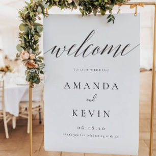 Script Wedding Welcome Sign