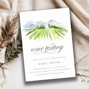 Script Winery Vineyard Wine Tasting Party Invite