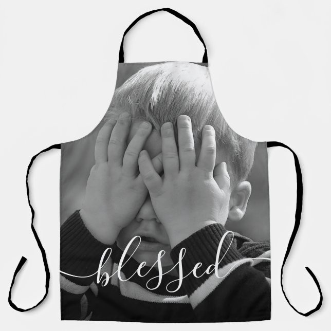 Script Wording Custom Photo Apron (Front)