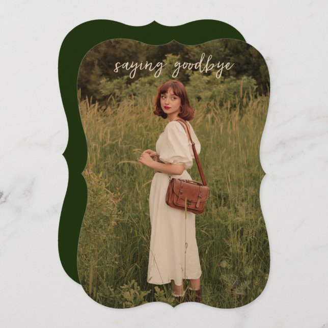 Script Writing Save the Date Funeral Invitation (Front/Back)