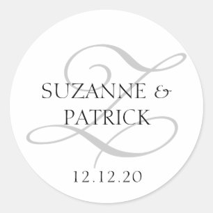 Script Z Monogram Labels (Silver / Black)