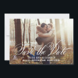 Scripted Beauty Save The Date Card<br><div class="desc">Modern and stylish save the date cards from Berry Berry Sweet Designs. Visit our design showroom at WWW.BERRYBERRYSWEET.COM for more stylish stationery designs.</div>