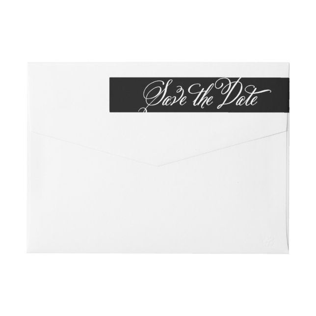 Scripted Beauty Save The Date Wraparound Label (Back)