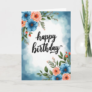 Scripted Berry Birthday Card