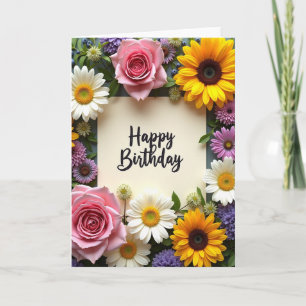 Scripted Blossom Birthday Card