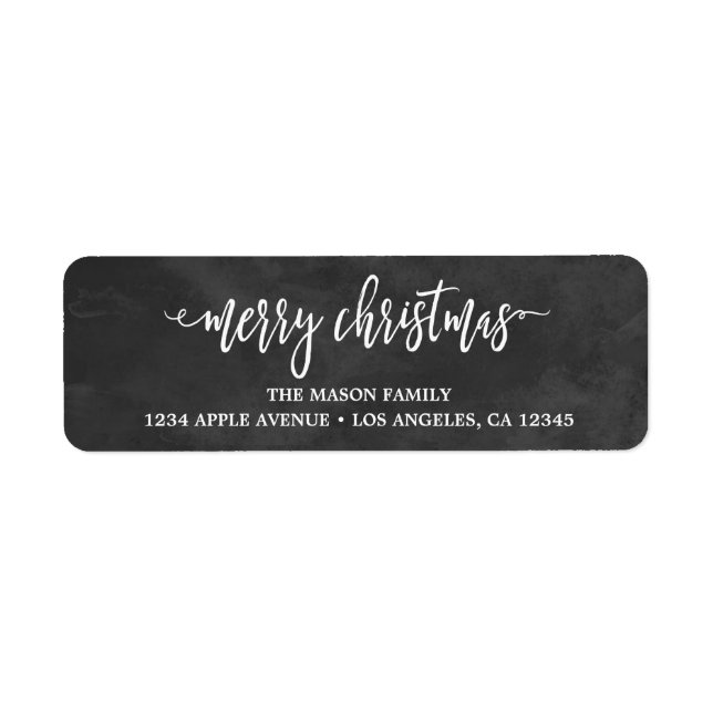 Scripted Christmas Return Address Label (Front)