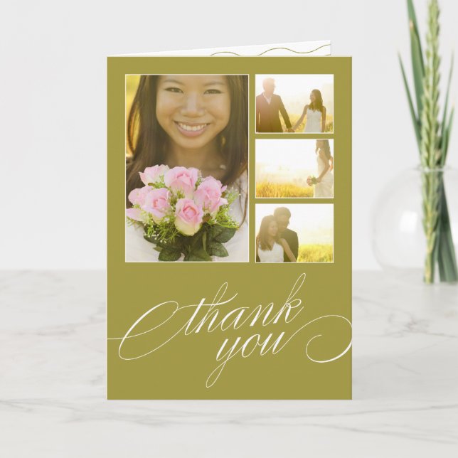 SCRIPTED COLLAGE | WEDDING THANK YOU CARD (Front)