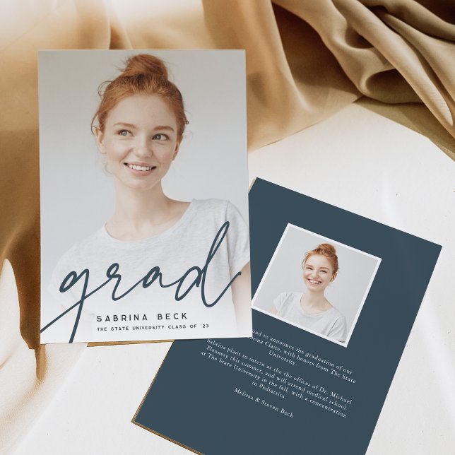 Scripted Grad | Photo Graduation Announcement (Creator Uploaded)